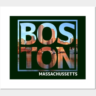 Boston Massachusetts Typography Posters and Art